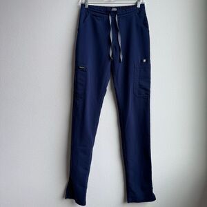 Figs Yola XXS TALL Navy Blue Womens Scrub Pants Bottoms Slim Straight